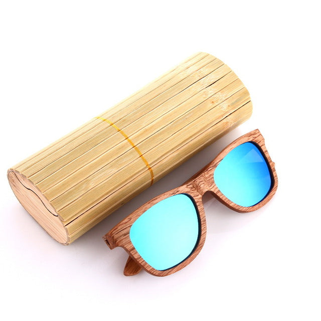 Unisex Zebra Wood Sunglasses - Sixty Six Depot